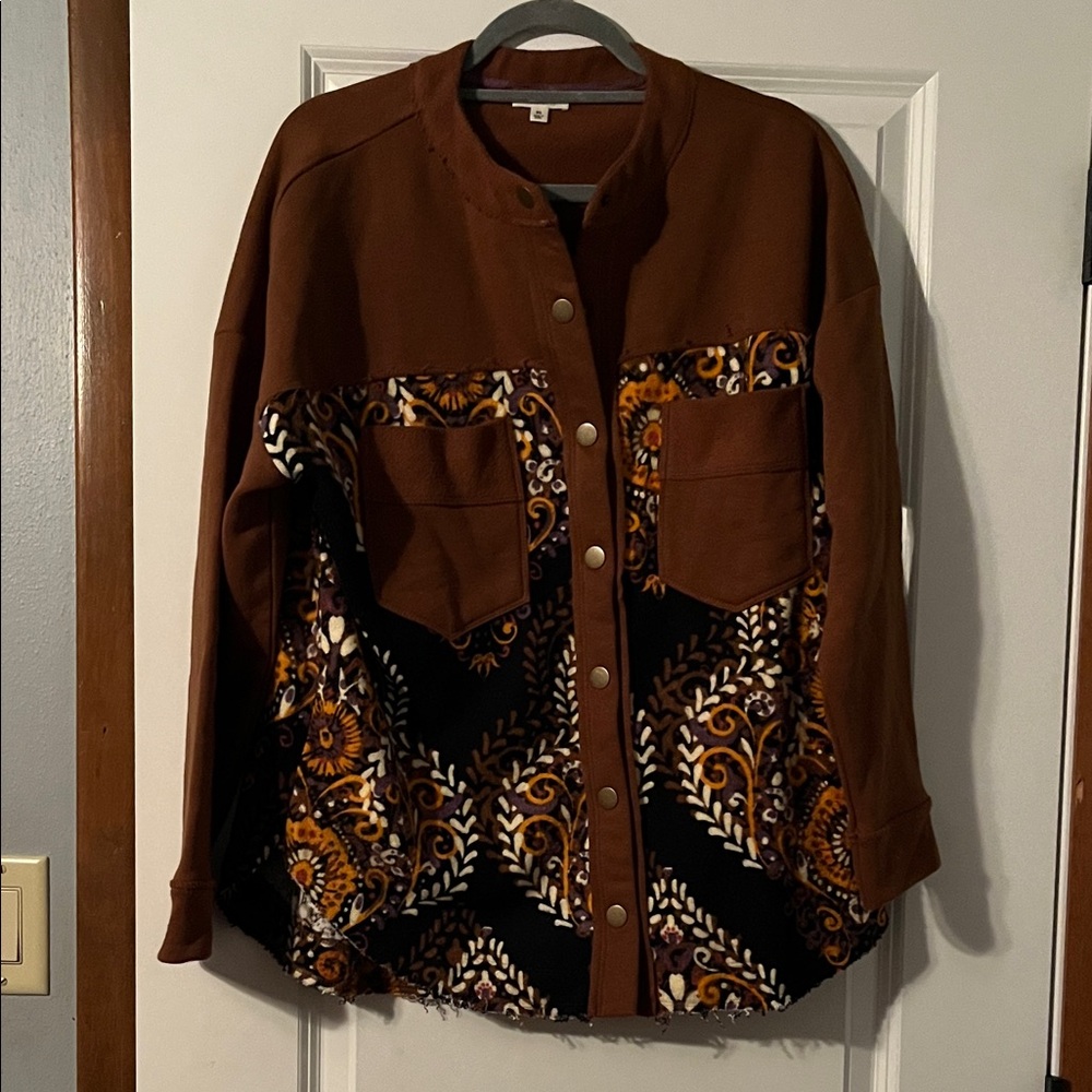 EARTHBOUND Brown and Black Patterned Jacket